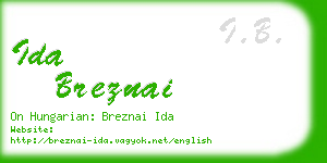 ida breznai business card